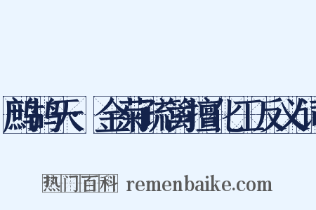 鹧鸪天·金菊疏篱擅化工反义词是什么意思的图片